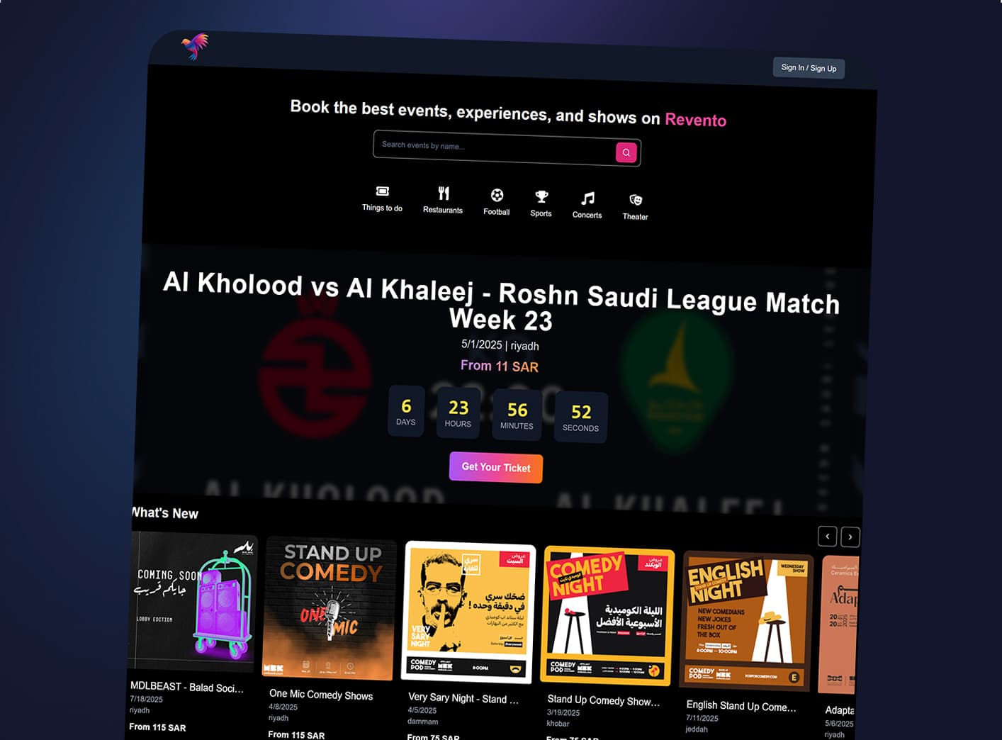 Revento - E-Ticket Platform